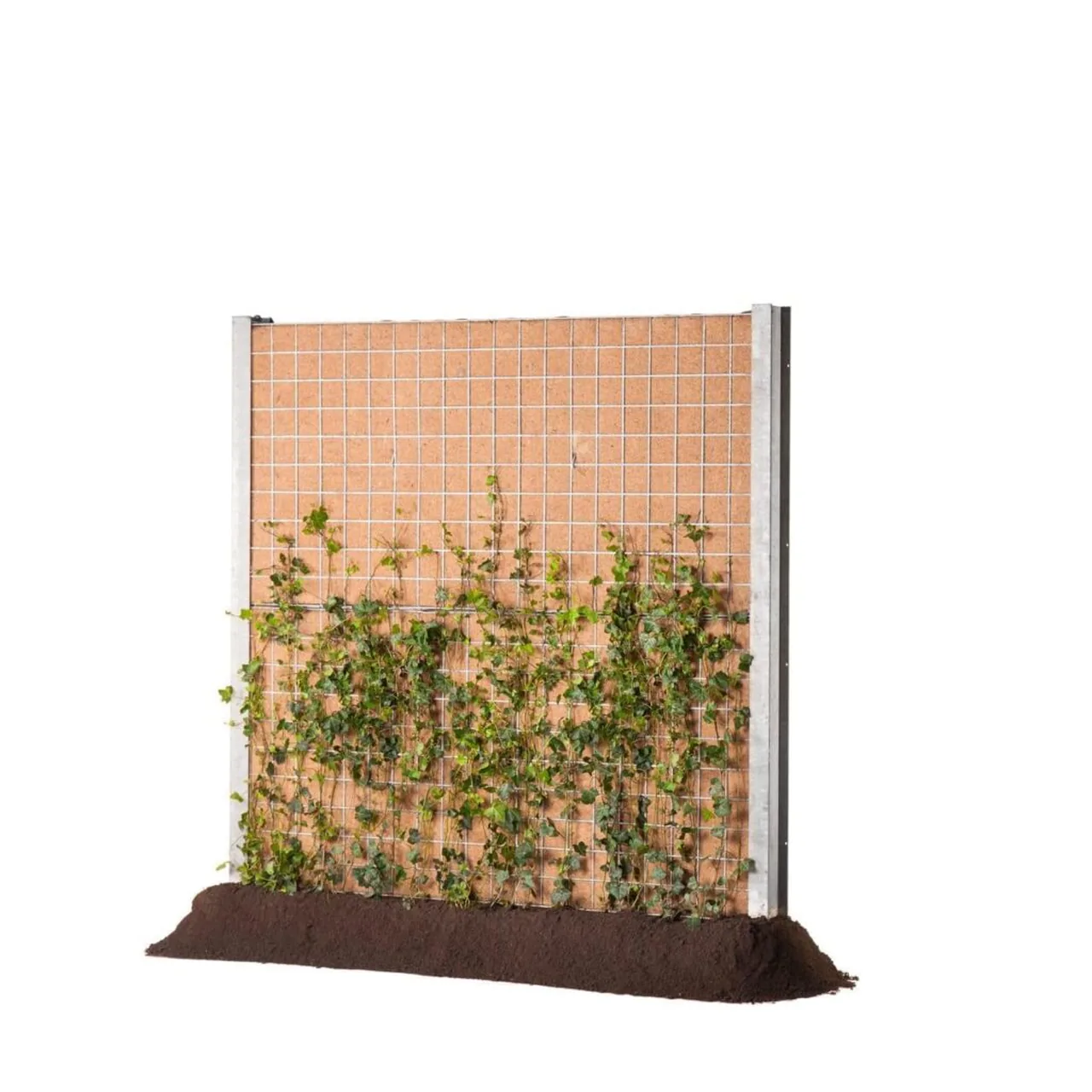 Greenwall Cassette sound barrier with green planting in an urban setting